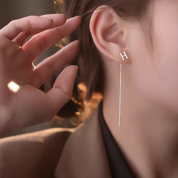 Initial Letter Drop Earring