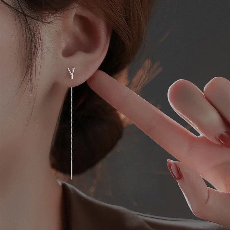 Initial Letter Drop Earring