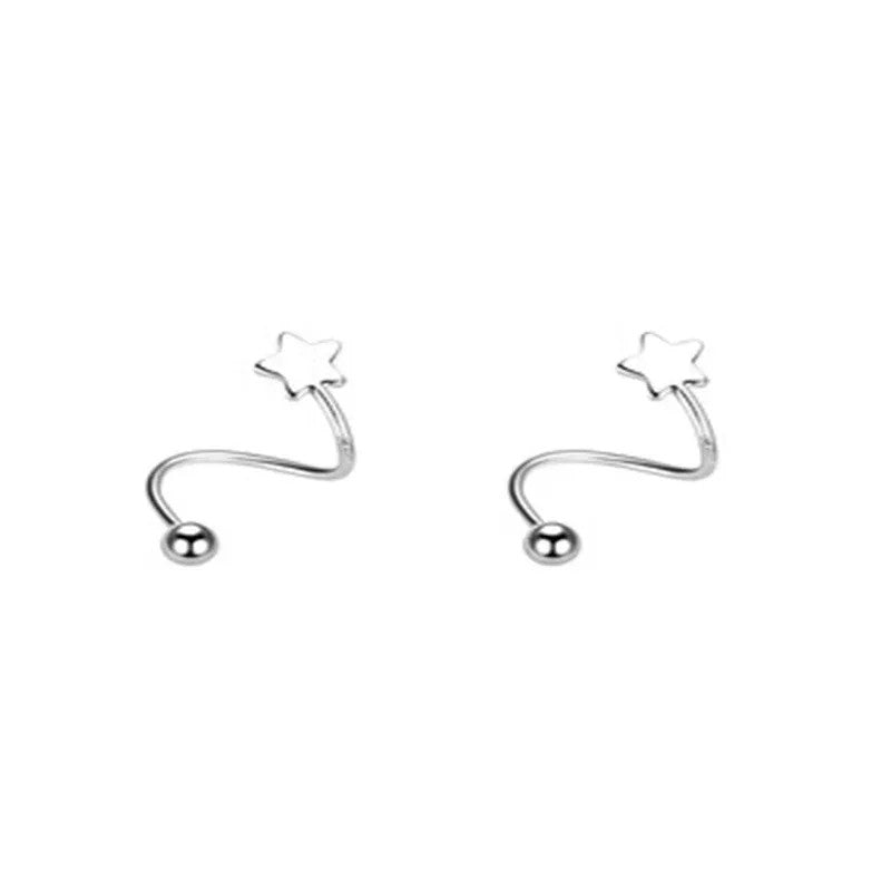 Heart Spiral Stud Earrings