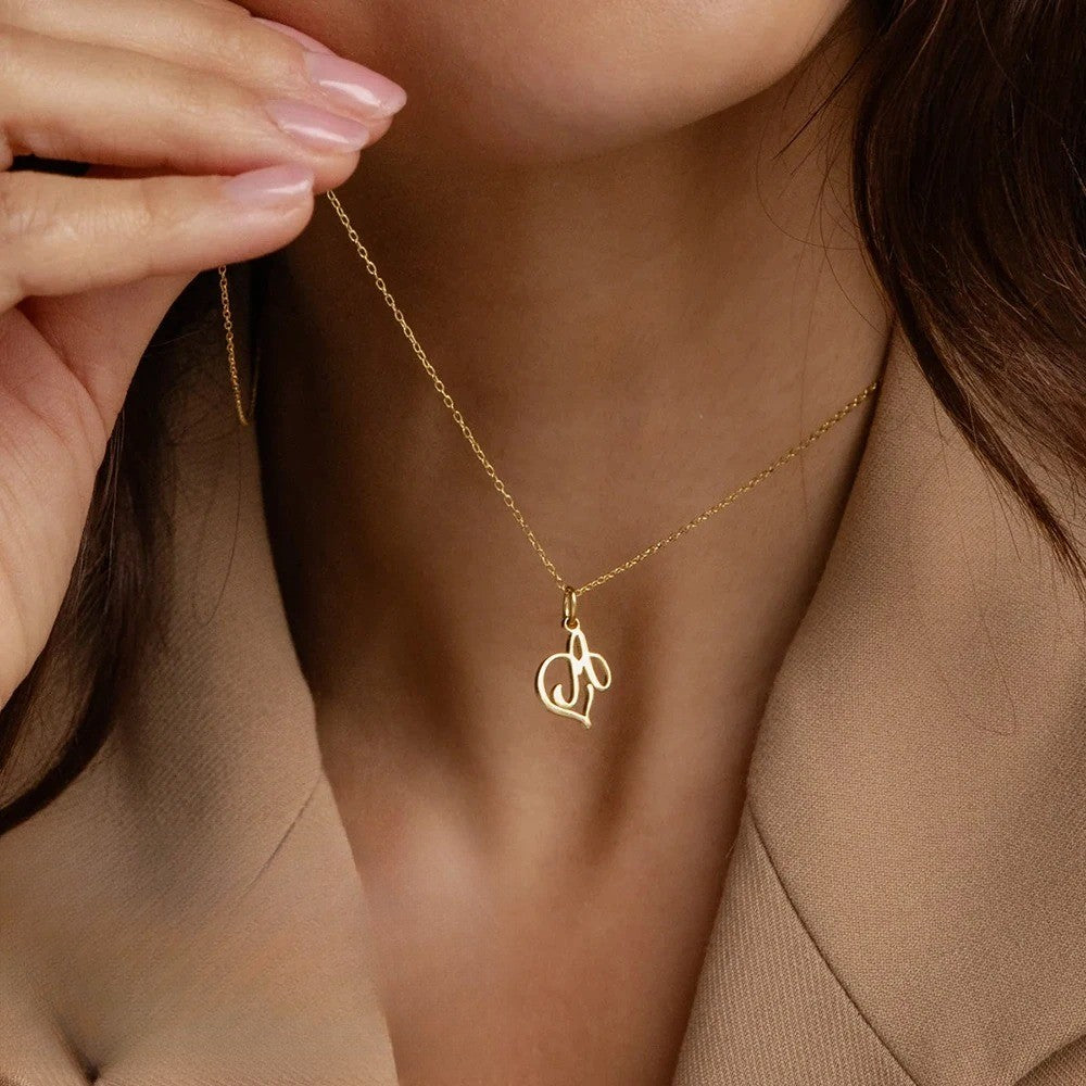 Script Initial Necklace