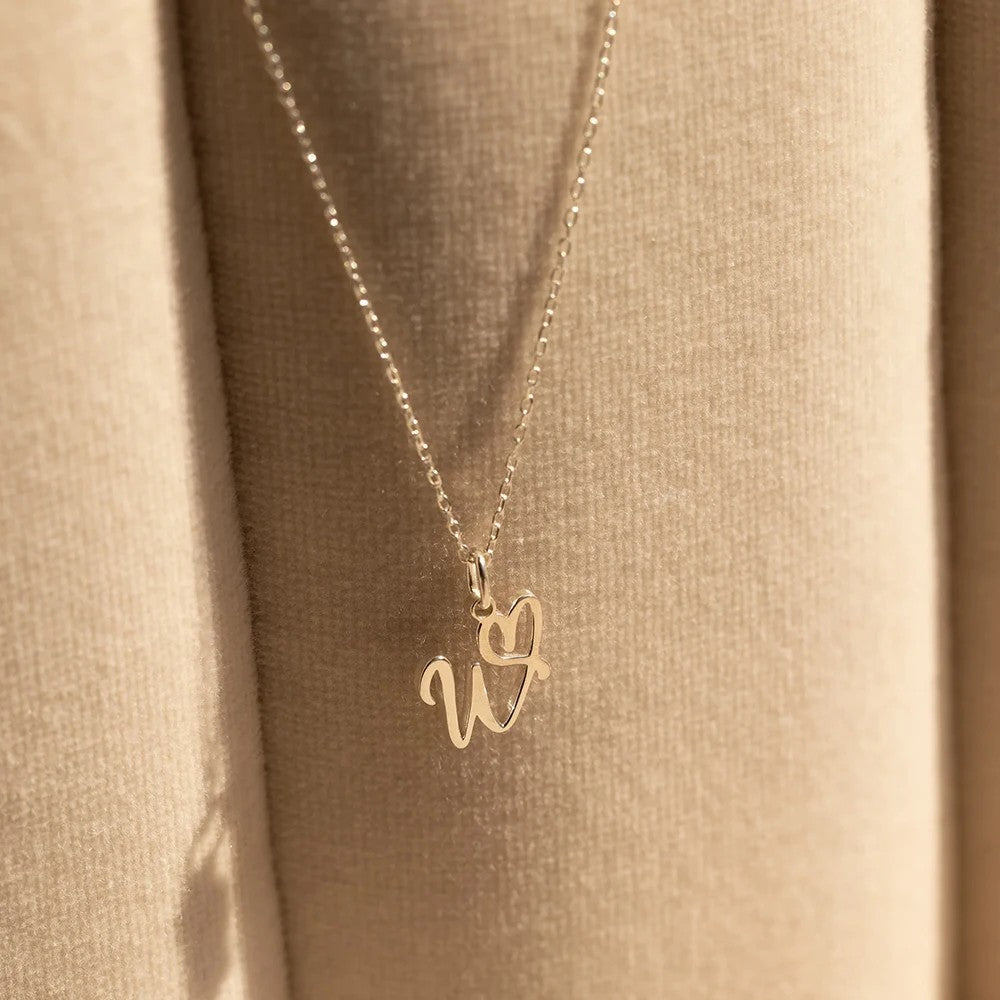 Script Initial Necklace