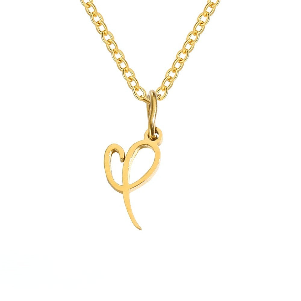 Script Initial Necklace