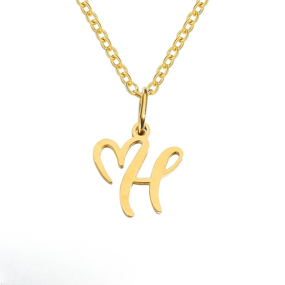 Script Initial Necklace