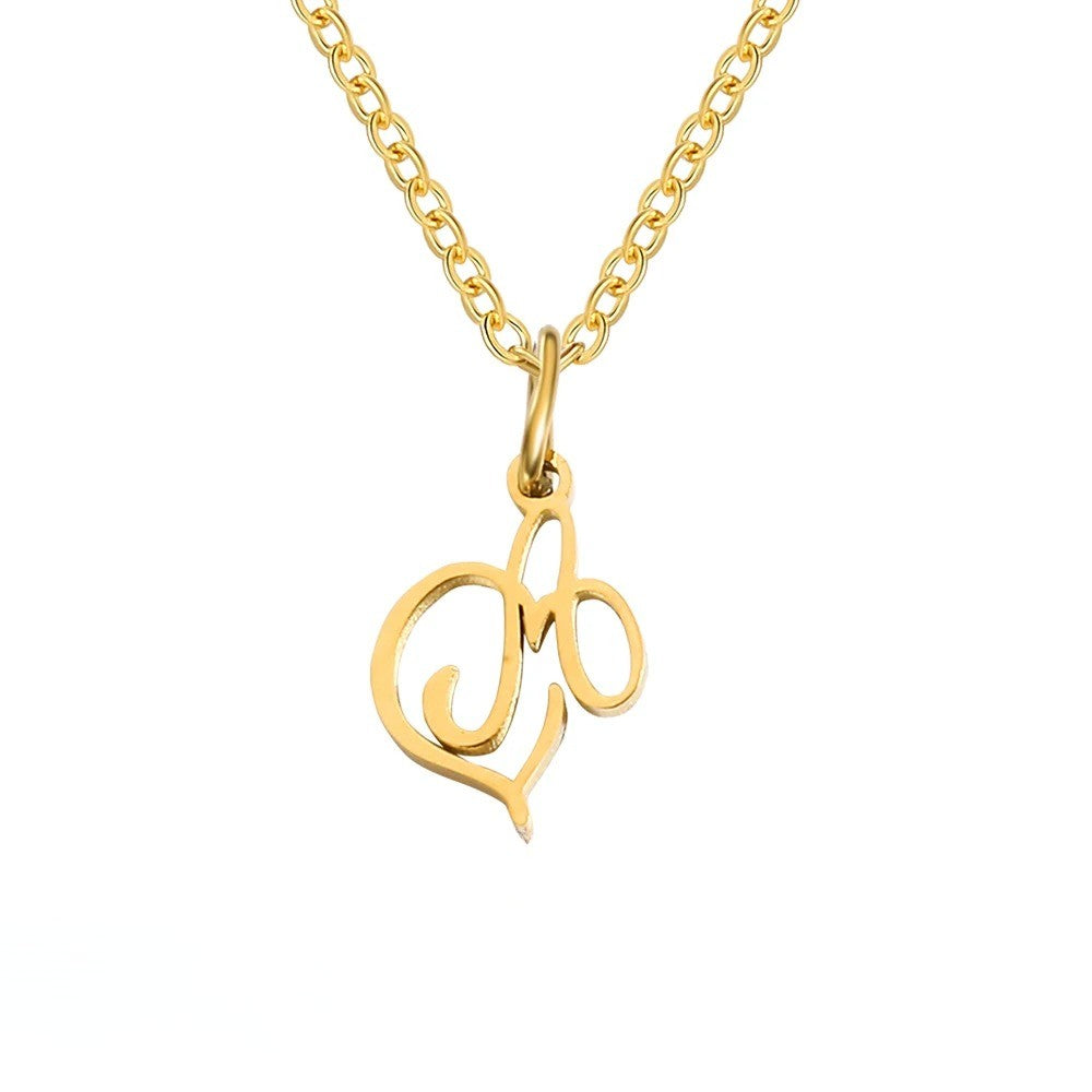Script Initial Necklace
