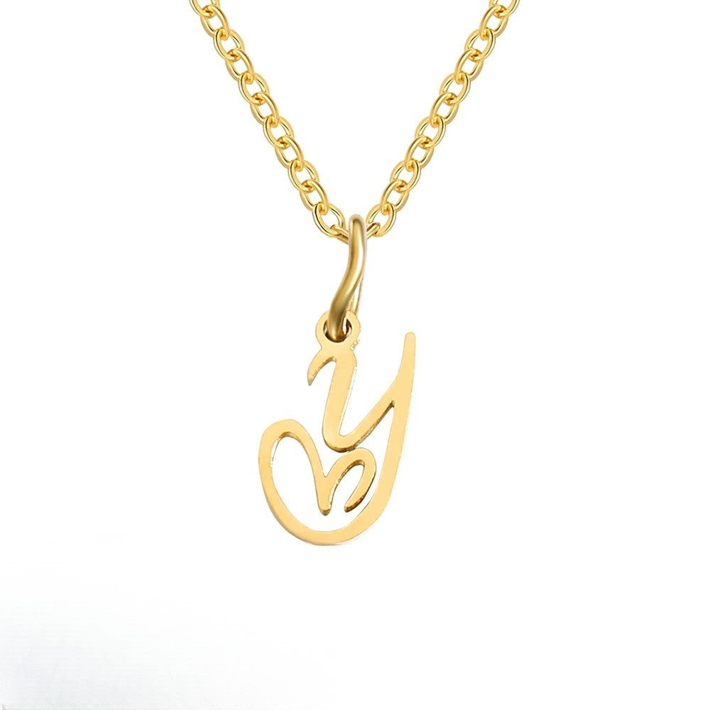 Script Initial Necklace