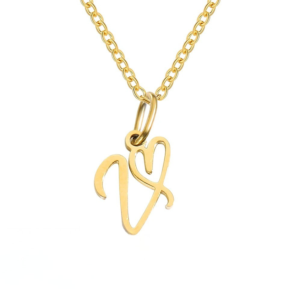 Script Initial Necklace