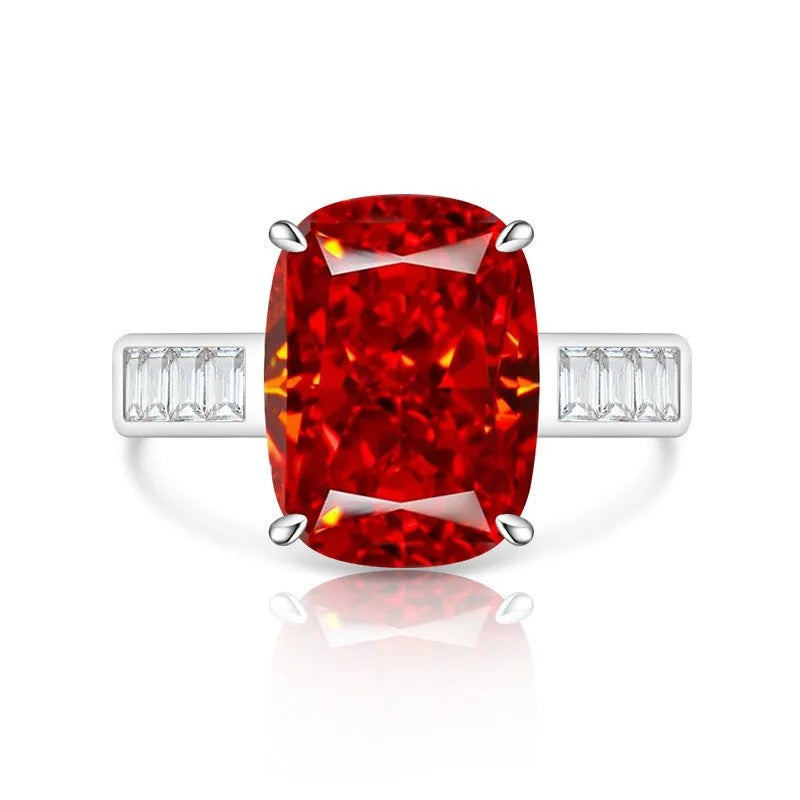Rectangular Zircon Statement Ring