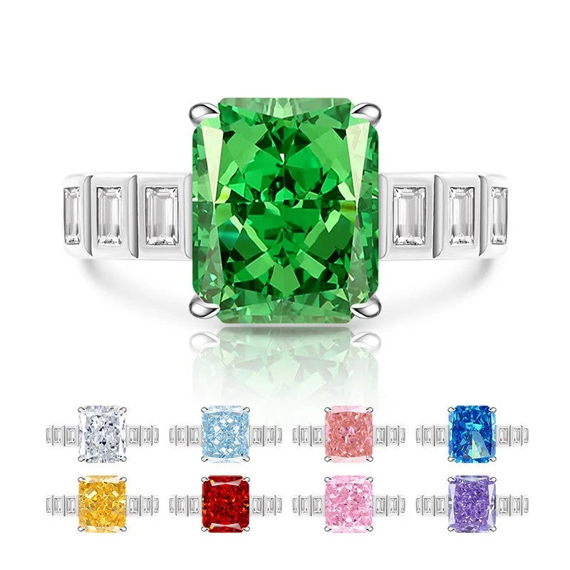 Rectangle Cut Zircon Ring