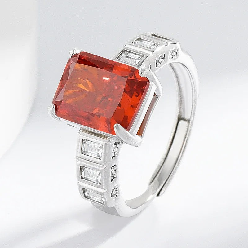 Rectangle Cut Zircon Ring