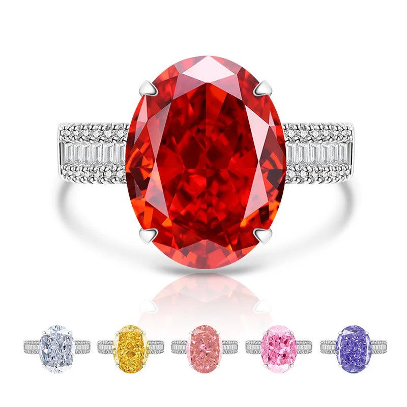 Oval Zircon Statement Ring