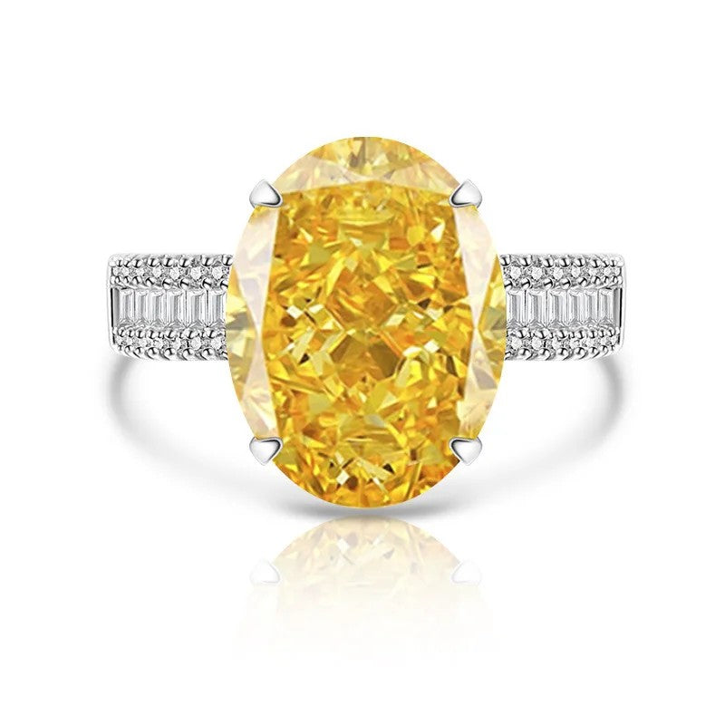 Oval Zircon Statement Ring