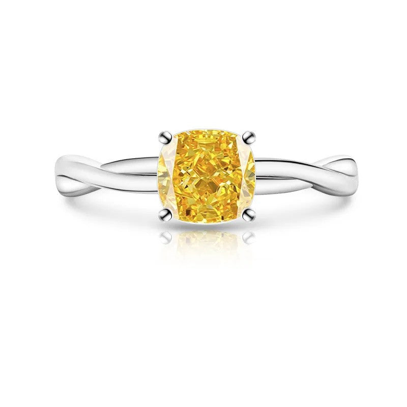 Square Crystal Twist Ring