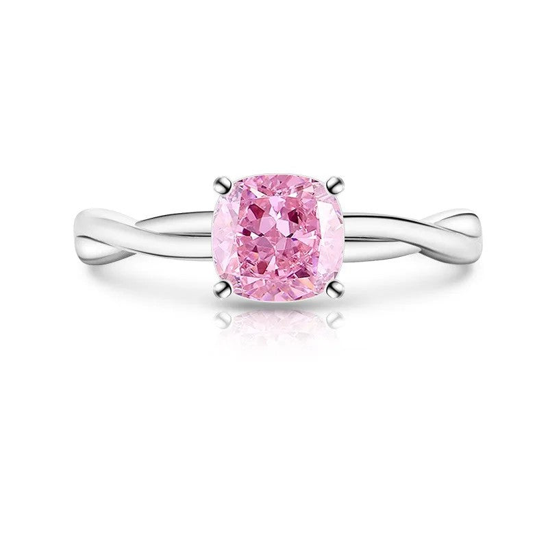 Square Crystal Twist Ring