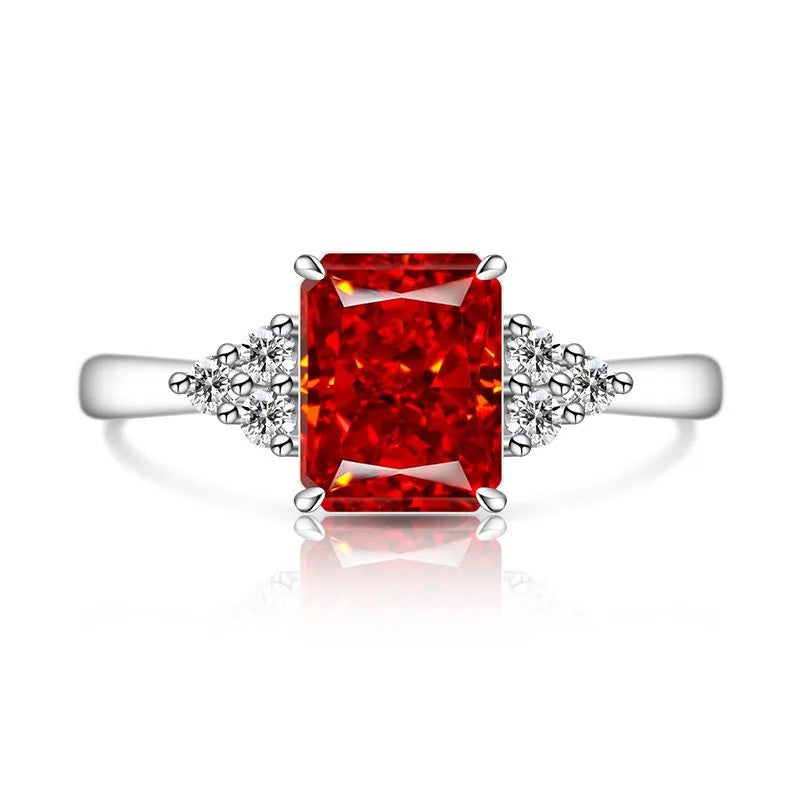 Rectangle Crystal Accent Ring