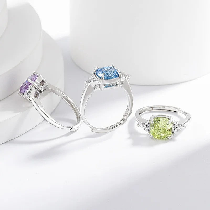 Square Zircon Statement Ring