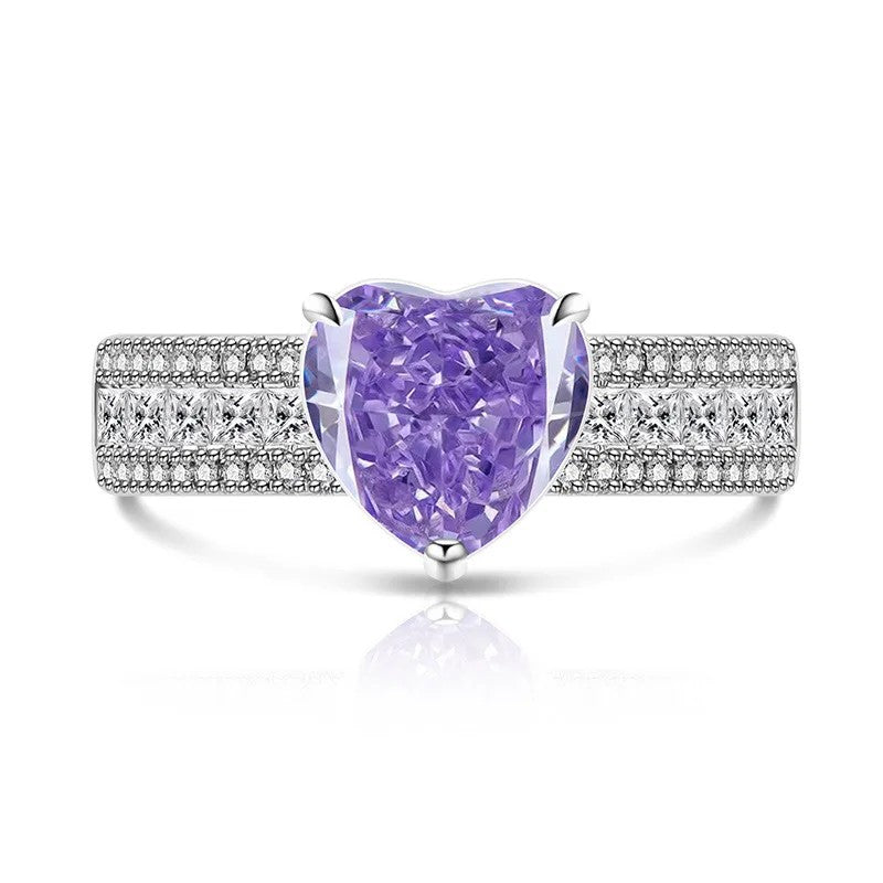 Heart Zircon Statement Ring