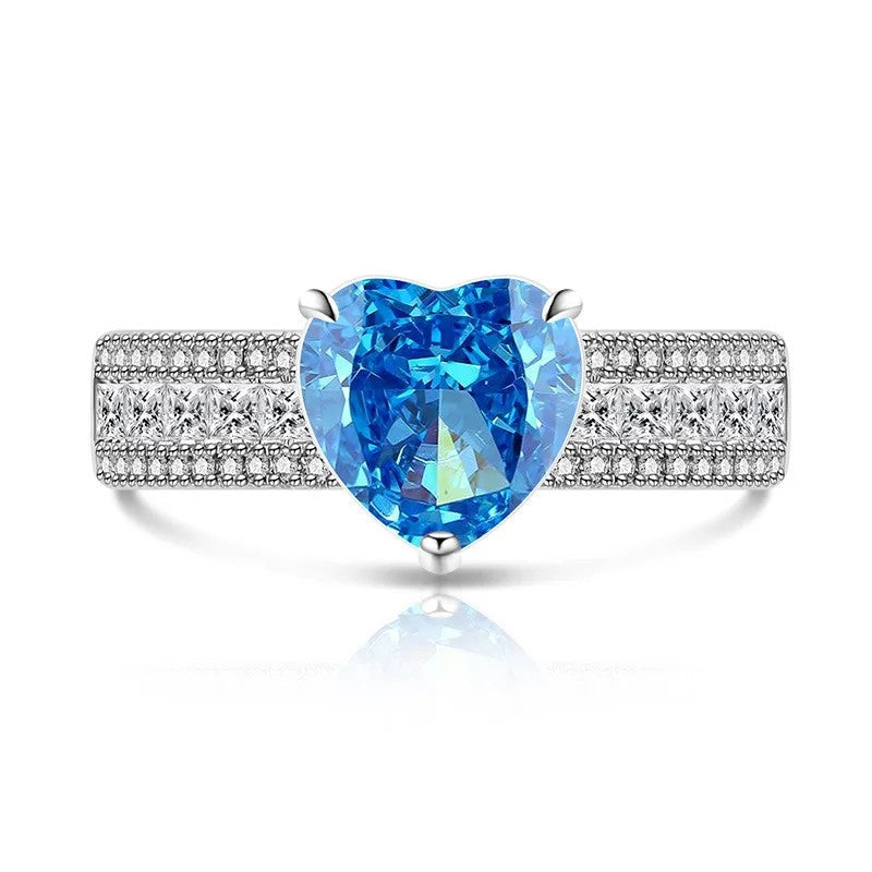Heart Zircon Statement Ring