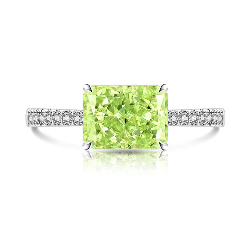 Purple Square Zircon Ring