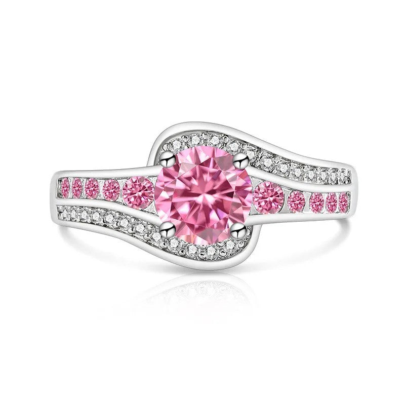 Round Zircon Bypass Ring