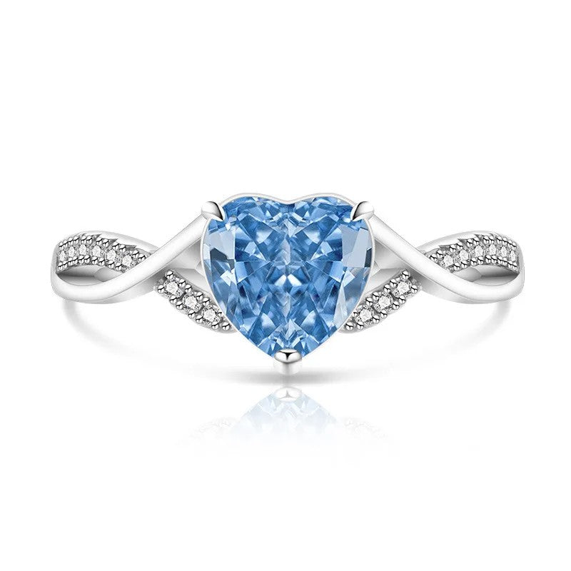 Heart Zircon Infinity Ring