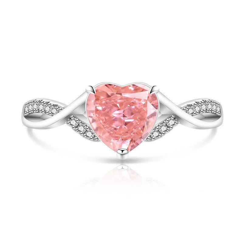 Heart Zircon Infinity Ring