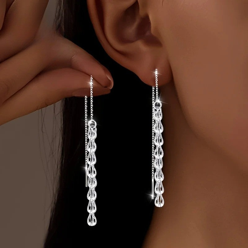 Teardrop Chain Earrings