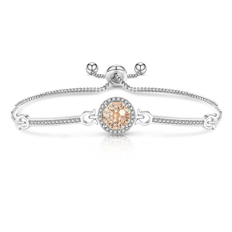 Round Crystal Adjustable Bracelet