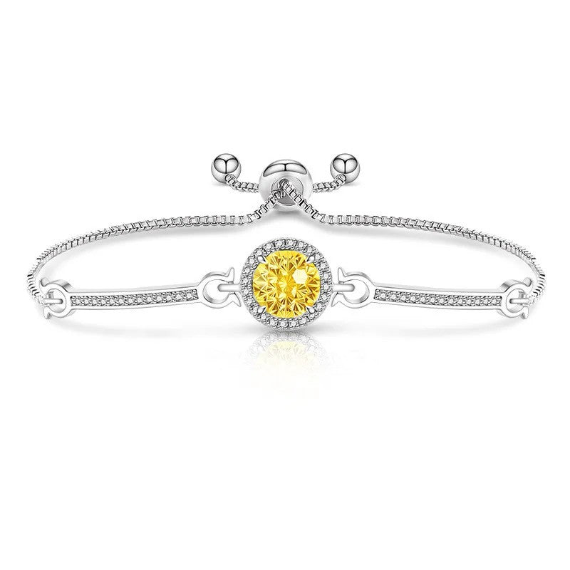 Round Crystal Adjustable Bracelet