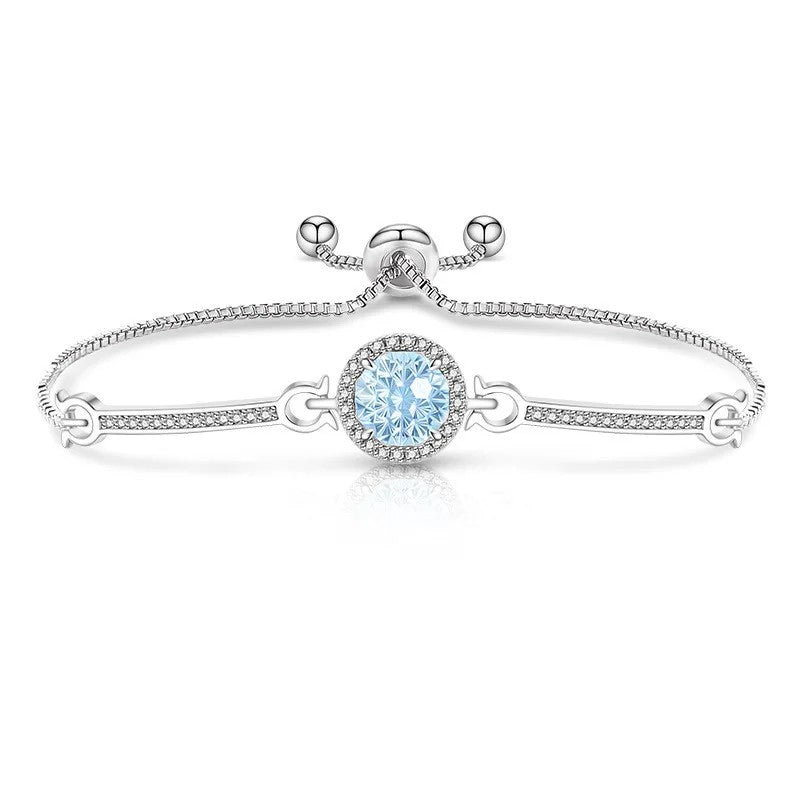 Round Crystal Adjustable Bracelet
