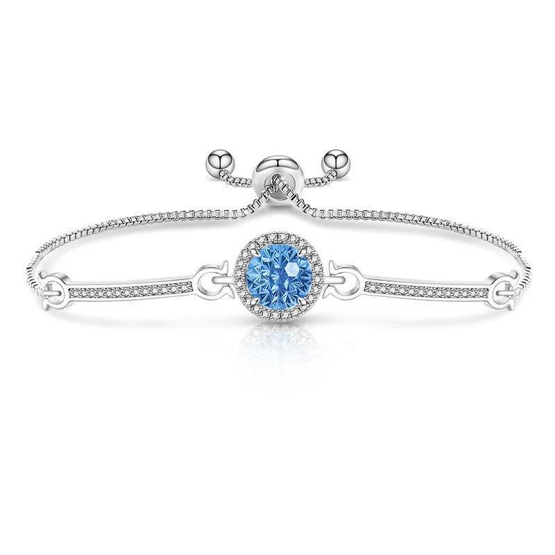 Round Crystal Adjustable Bracelet