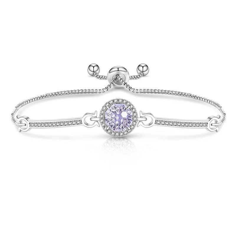 Round Crystal Adjustable Bracelet