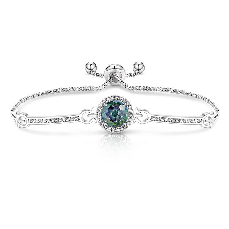 Round Crystal Adjustable Bracelet