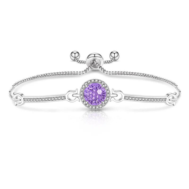 Round Crystal Adjustable Bracelet