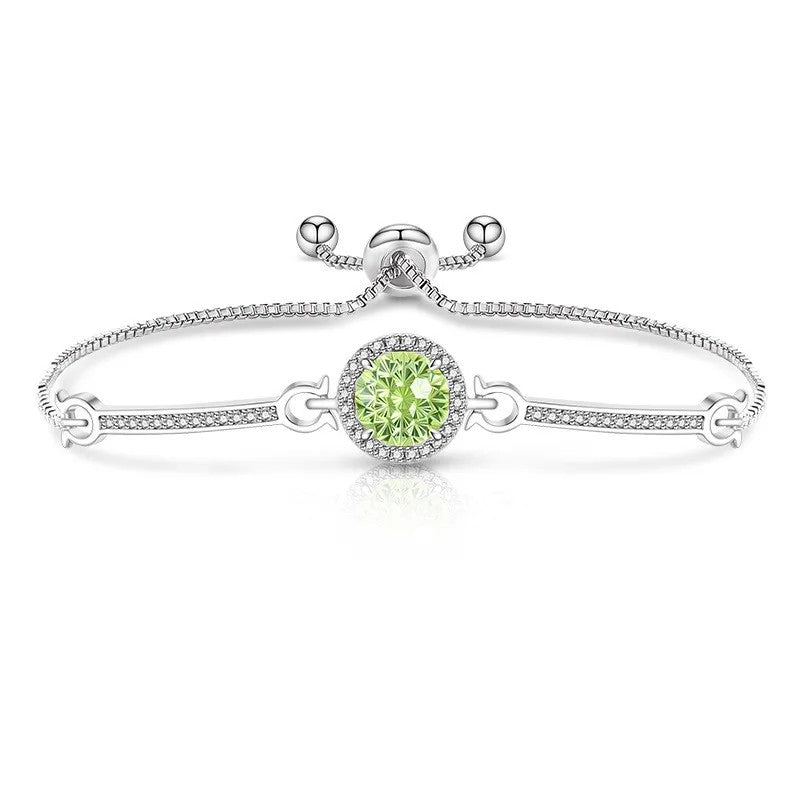 Round Crystal Adjustable Bracelet