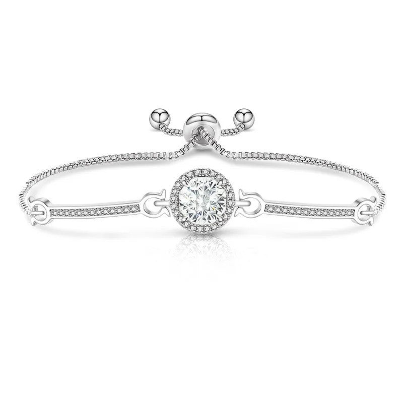Round Crystal Adjustable Bracelet
