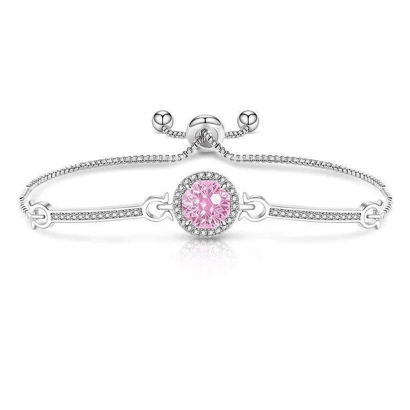 Round Crystal Adjustable Bracelet