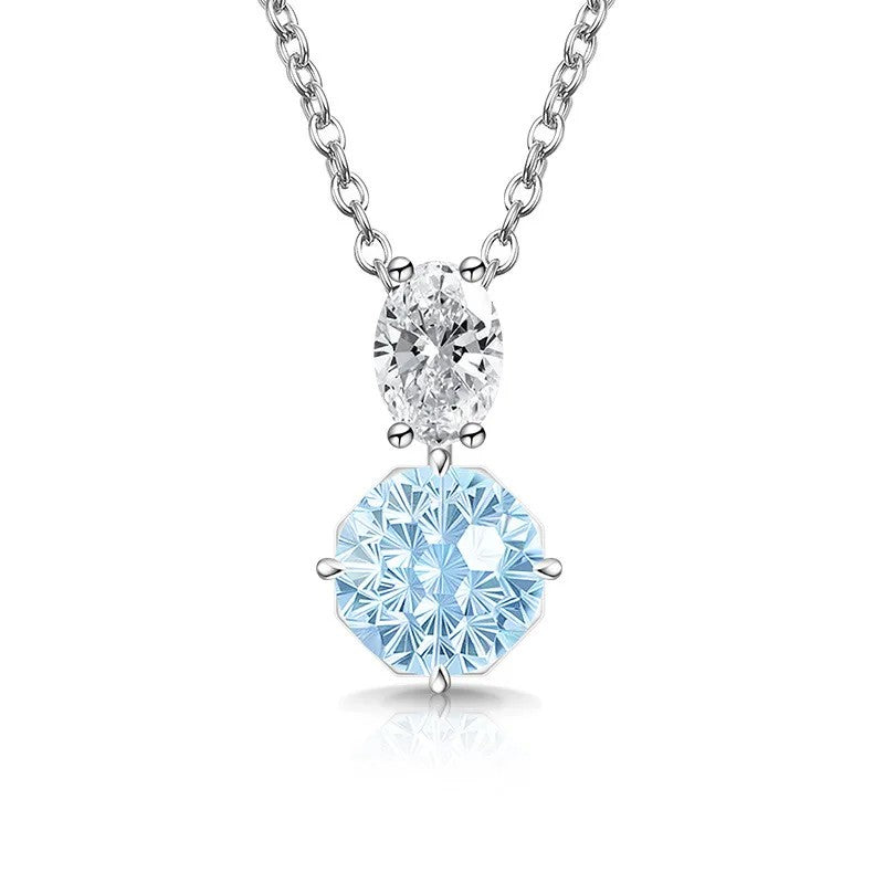 Dual Stone Crystal Pendant Necklace