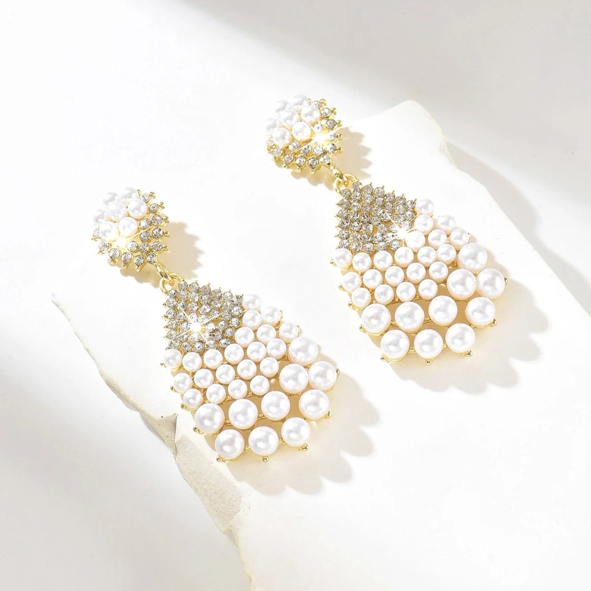 Pearl & Crystal Drop Earrings