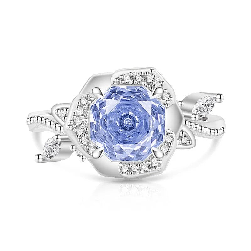Octagon Crystal Statement Ring