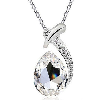 Crystal Ribbon Teardrop Jewelry Set