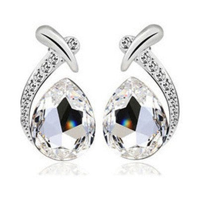 Crystal Ribbon Teardrop Jewelry Set
