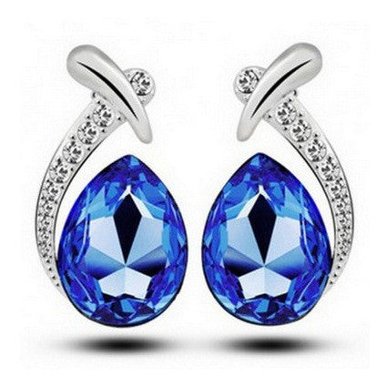 Crystal Ribbon Teardrop Jewelry Set