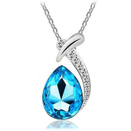 Crystal Ribbon Teardrop Jewelry Set