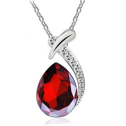 Crystal Ribbon Teardrop Jewelry Set