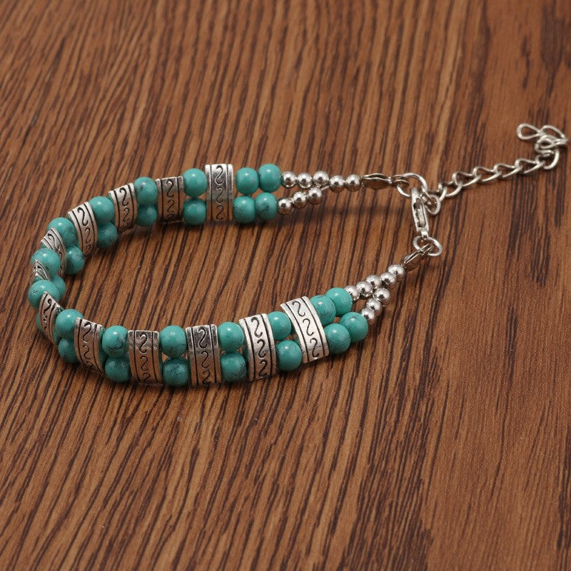 Turquoise Geometric Spacer Bracelet