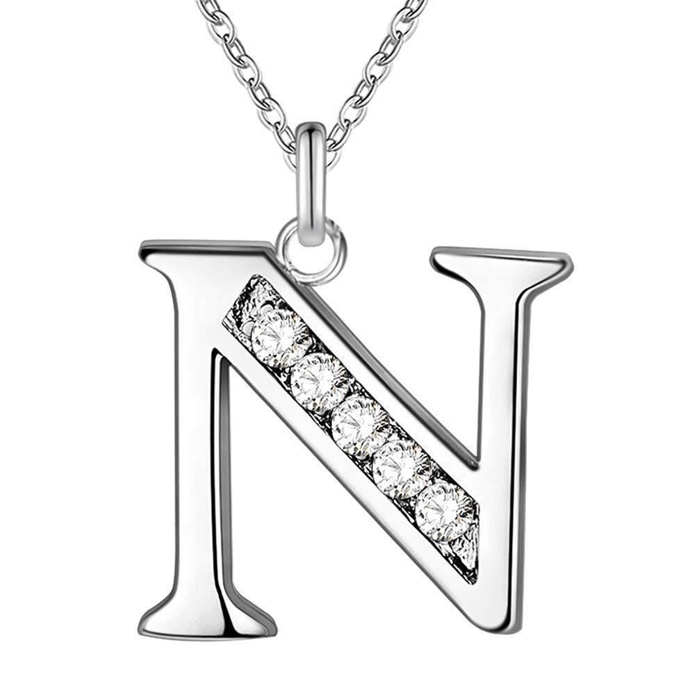 Zircon Crystal Initial Letter Necklace