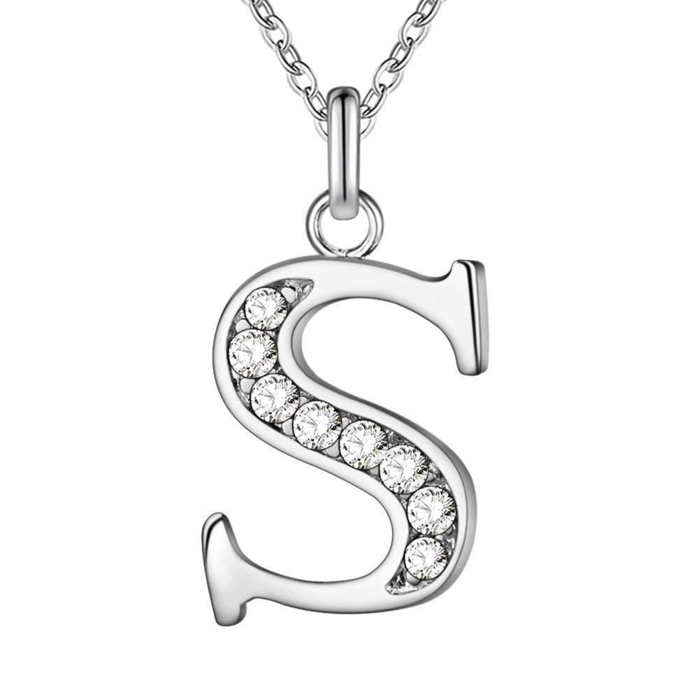 Zircon Crystal Initial Letter Necklace