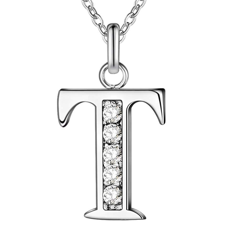 Zircon Crystal Initial Letter Necklace