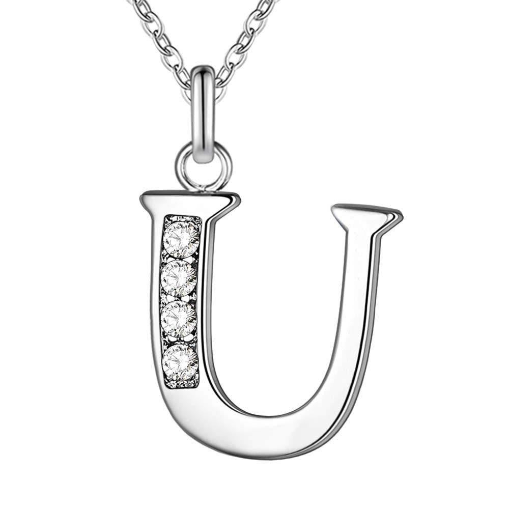 Zircon Crystal Initial Letter Necklace