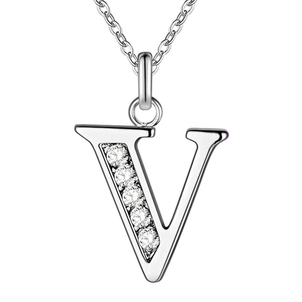 Zircon Crystal Initial Letter Necklace